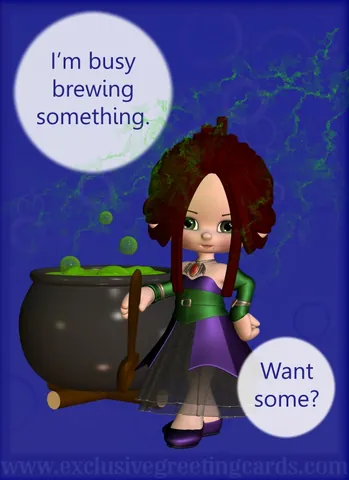 Bewitching greeting cards – card 1