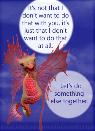 Relationship Card with Dragon - not that