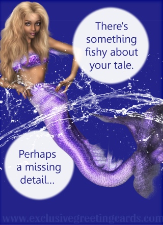 Mermaid Greeting Card - fishy tale