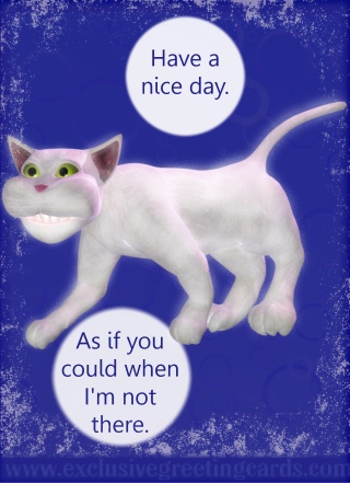 Cat Greeting Card - have a nice day