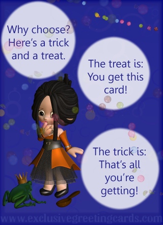 Bewitching Greeting Card - trick or treat